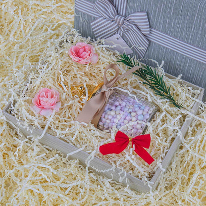 Crinkle Cut Paper Grass Cushion Paper Streamer for Christmas Wedding Birthday Bridesmaid Engagement Craft Gift Boxes Bags Filler Decoration 4.5oz Yellow