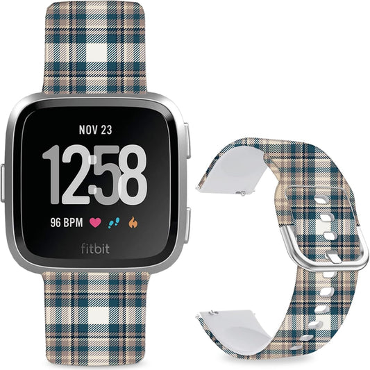Soft Silicone Watch Bands Compatible with Fitbit Versa 2/Versa/Fitbit Versa Lite/SE Cartoon Band，23mm Cute Floral Pattern Printed Strap Replacement Wristband for Men Women Teens.