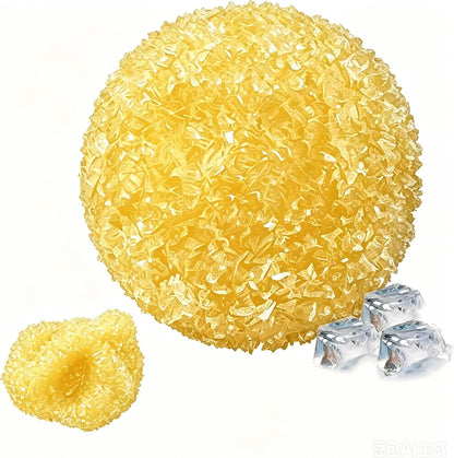 2026 New Ice Squishies Stress Ball, Crunchy Squishy Stress Ball Squeeze Stress Slushie Squishy,Non-Sticky Slow Rising Squeeze Ball, Ice Skin Fidget Sensory Toys for Relaxing (Yellow)
