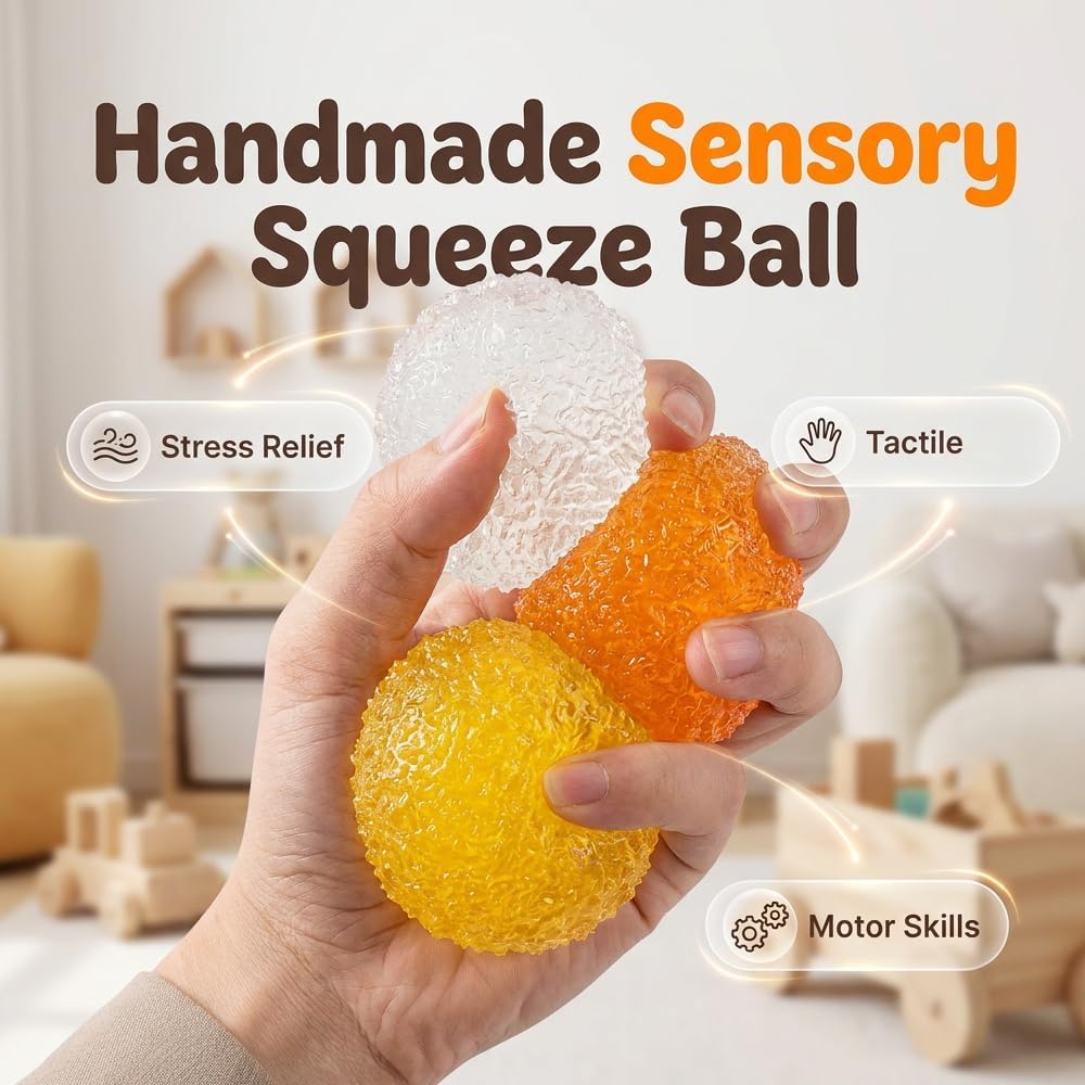 2026 New Ice Squishies Stress Ball, Crunchy Squishy Stress Ball Squeeze Stress Slushie Squishy,Non-Sticky Slow Rising Squeeze Ball, Ice Skin Fidget Sensory Toys for Relaxing (Yellow)