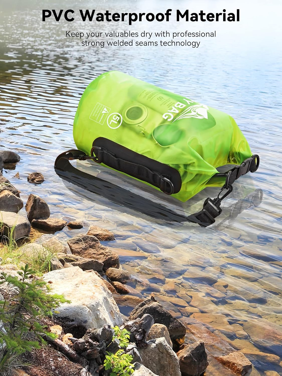 Dry Bag Waterproof Backpack with Phone Case 5L/10L/20L/30L/40L | Roll Top Lightweight Dry Storage Bag for Women Men, Travel Boating Kayaking Paddle Board Camping Beach Essentials Accessories