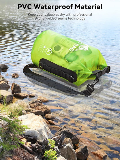 Dry Bag Waterproof Backpack with Phone Case 5L/10L/20L/30L/40L | Roll Top Lightweight Dry Storage Bag for Women Men, Travel Boating Kayaking Paddle Board Camping Beach Essentials Accessories
