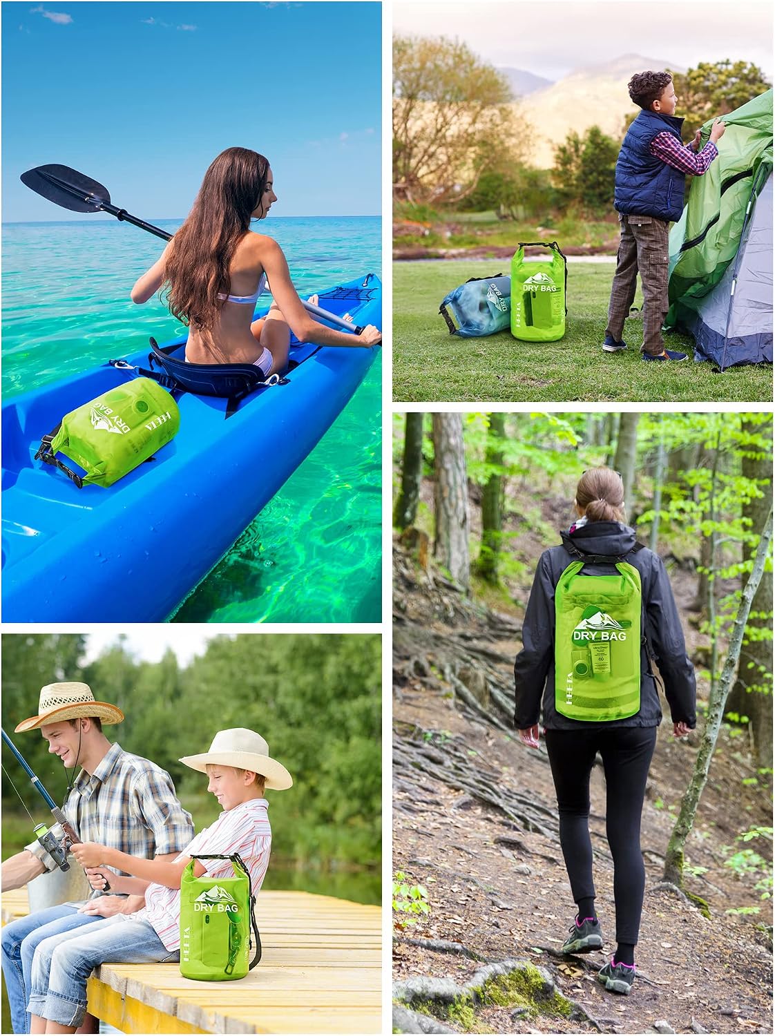 Dry Bag Waterproof Backpack with Phone Case 5L/10L/20L/30L/40L | Roll Top Lightweight Dry Storage Bag for Women Men, Travel Boating Kayaking Paddle Board Camping Beach Essentials Accessories