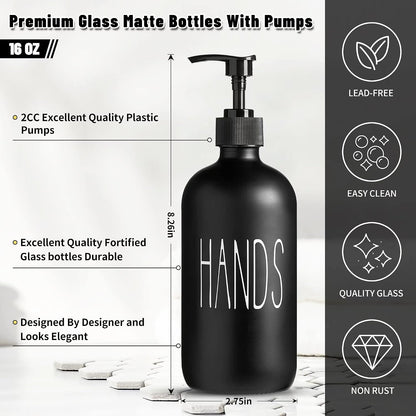 Glass Soap Dispenser Set 2 Pack,16 Oz Dish Soap Dispenser for Kitchen Sink,Lemon Kitchen Decor and Accessories,Yellow Decorations and Kitchen Utensils for Kitchen