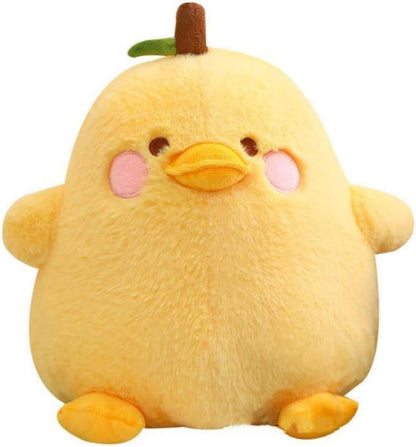 8" /20cm Plush Yellow Duck Soft Stuffed Animal Toy,Cute Fruit Pear Duck Plush Pillow Duck Stuffed Animal Toy for Kids for Boys Girls Birthday Gift Party Sofa Decoration (Yellow)