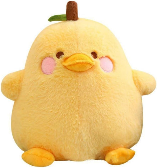 8" /20cm Plush Yellow Duck Soft Stuffed Animal Toy,Cute Fruit Pear Duck Plush Pillow Duck Stuffed Animal Toy for Kids for Boys Girls Birthday Gift Party Sofa Decoration (Yellow)