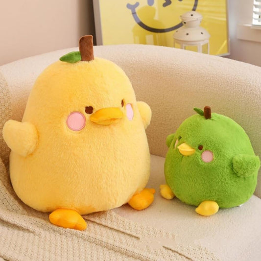 8" /20cm Plush Yellow Duck Soft Stuffed Animal Toy,Cute Fruit Pear Duck Plush Pillow Duck Stuffed Animal Toy for Kids for Boys Girls Birthday Gift Party Sofa Decoration (Yellow)