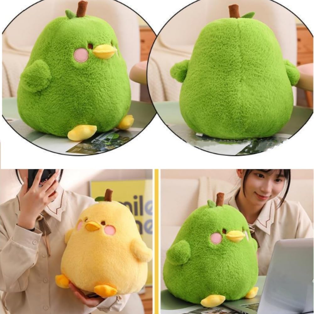 8" /20cm Plush Yellow Duck Soft Stuffed Animal Toy,Cute Fruit Pear Duck Plush Pillow Duck Stuffed Animal Toy for Kids for Boys Girls Birthday Gift Party Sofa Decoration (Yellow)