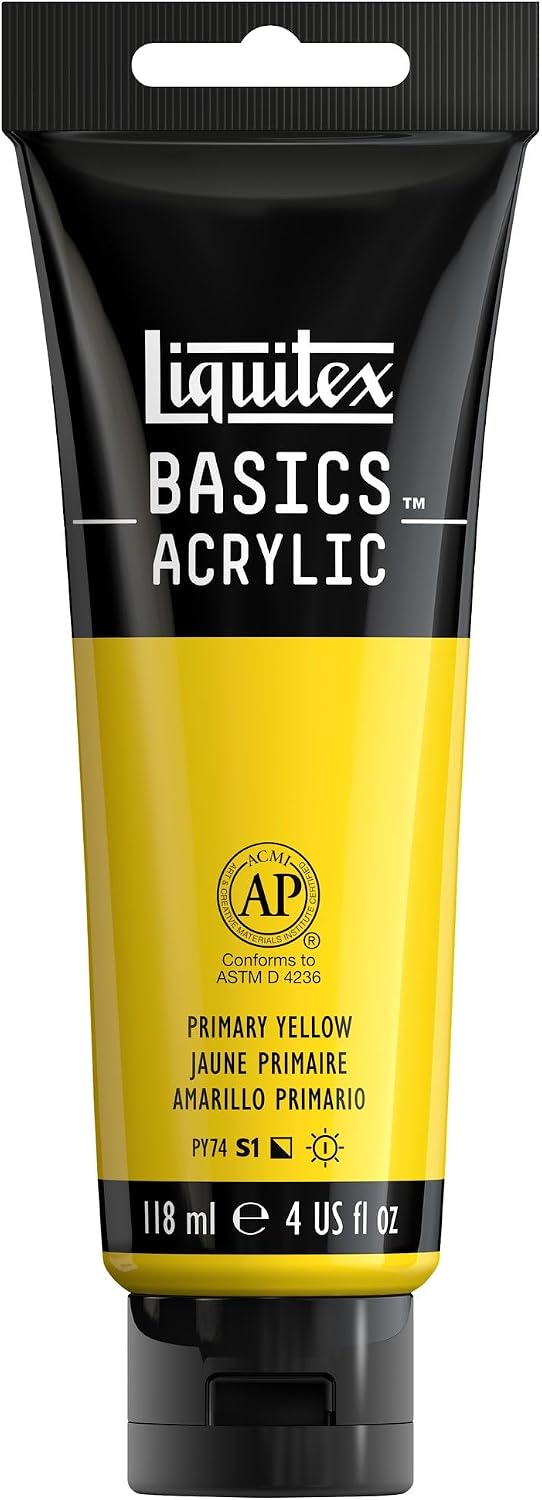 BASICS Acrylic Paint, 118ml (4-oz) Tube, Primary Yellow