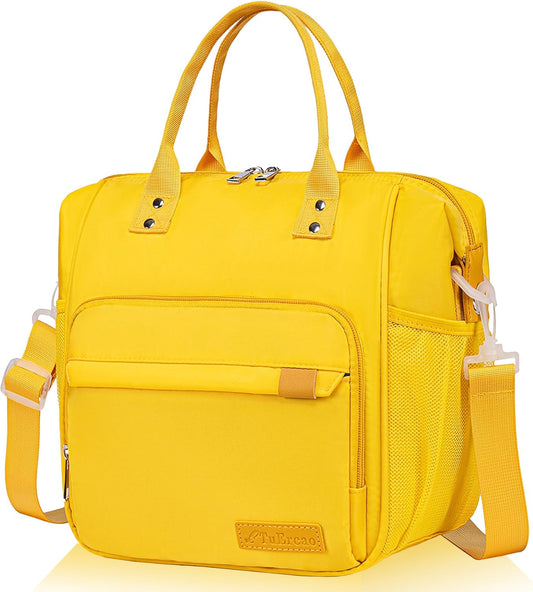 Yellow Lunch Box for Women Insulated Lunch Bag for Young Ladies Lunch Tote Bag
