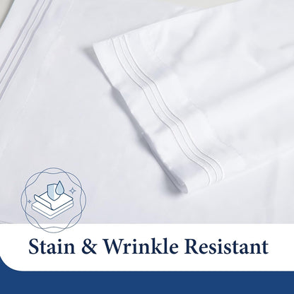 Everyday 1500 Series Bed Sheet Set | Ultra Soft & Cool Hotel Bedding - Deep Pocket - Wrinkle, Stain and Fade Resistant - 4 Piece Set (Cal King, Pastel Yellow)