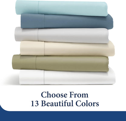 Everyday 1500 Series Bed Sheet Set | Ultra Soft & Cool Hotel Bedding - Deep Pocket - Wrinkle, Stain and Fade Resistant - 4 Piece Set (Cal King, Pastel Yellow)