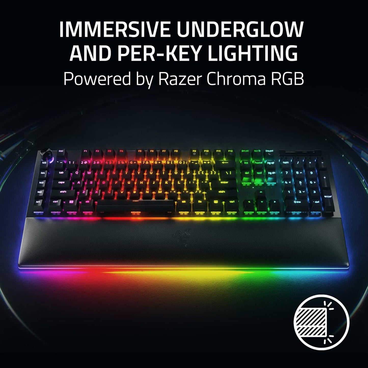 BlackWidow V4 Pro Wired Mechanical Gaming Keyboard: Yellow Switches Linear & Silent - Doubleshot ABS Keycaps - Command Dial - Chroma RGB - Magnetic Wrist Rest - Snap Tap