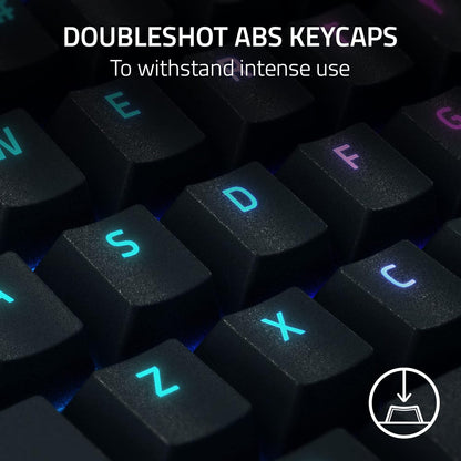 BlackWidow V4 Pro Wired Mechanical Gaming Keyboard: Yellow Switches Linear & Silent - Doubleshot ABS Keycaps - Command Dial - Chroma RGB - Magnetic Wrist Rest - Snap Tap