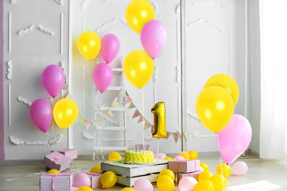 Metallic Yellow Balloons 36 Pack - Mustard Yellow Balloons - Globos Amarillos - Gold Party Supplies - 12 Inch Latex Baloons Party Decorations