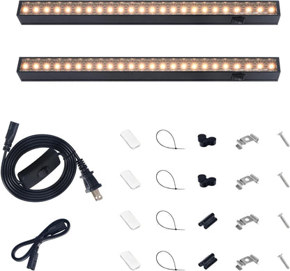 T5 Grow Lights for Indoor Plants Full Spectrum, 1FT 10W (2 X 5W) Indoor Plant Light with Separate Switch, Linkable, Grow Lamp with Magnetic Installation, Yellow, 2 Packs