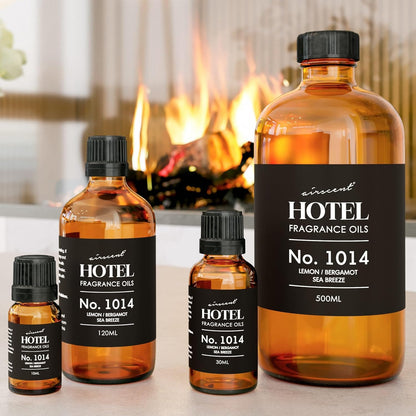 Hotel Diffuser Oil No. 1014 - Iconic 5-Star Hotel Blend - 10 mL | Lemon Bergamot Sea Breeze - Coastal Hotel Scent - Fragrance Oil for Ultrasonic and Waterless Diffusers and Crafting
