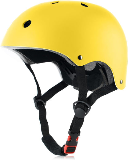 Skateboard Bike Helmet, 3 Sizes for Adult Youth & Kids | Lightweight, Adjustable, Certified Multi-Sport for Bicycle, Inline/Roller Skates, Kick Scooter