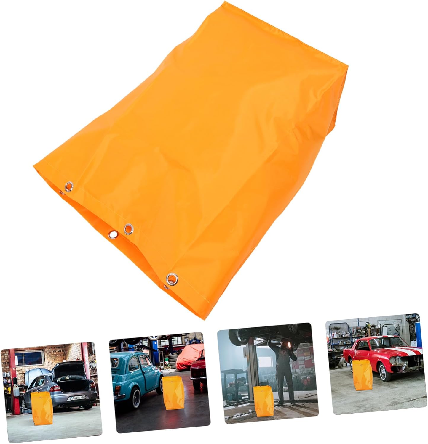 Janitorial Cart Replacement Bag Yellow Fabric Cleaning Cart Bag for Janitorial Supply