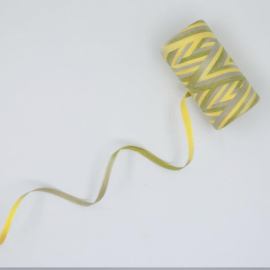 Colored 393 Feet Raffia Paper Ribbon, Colorful Packing Paper String Section Dyeing Raffia Ribbon for Gift Wrapping and DIY Decoration (Yellow)