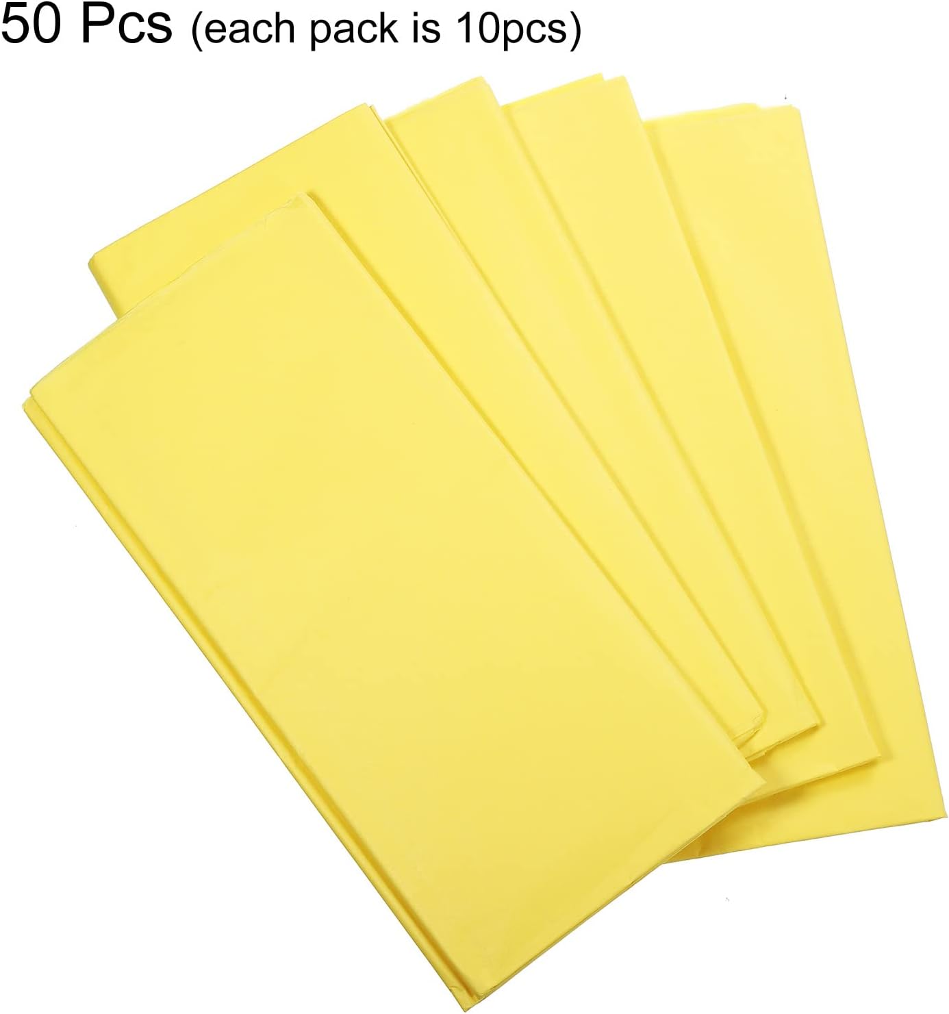 50 Sheets Large Gift Wrap Tissue Paper Pastel Bulk Lemon Yellow 20 x 26 inch for Gift Bags Wrapping, Wedding, Party, Favor Decor, DIY Crafts