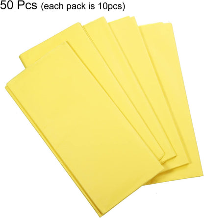 50 Sheets Large Gift Wrap Tissue Paper Pastel Bulk Lemon Yellow 20 x 26 inch for Gift Bags Wrapping, Wedding, Party, Favor Decor, DIY Crafts
