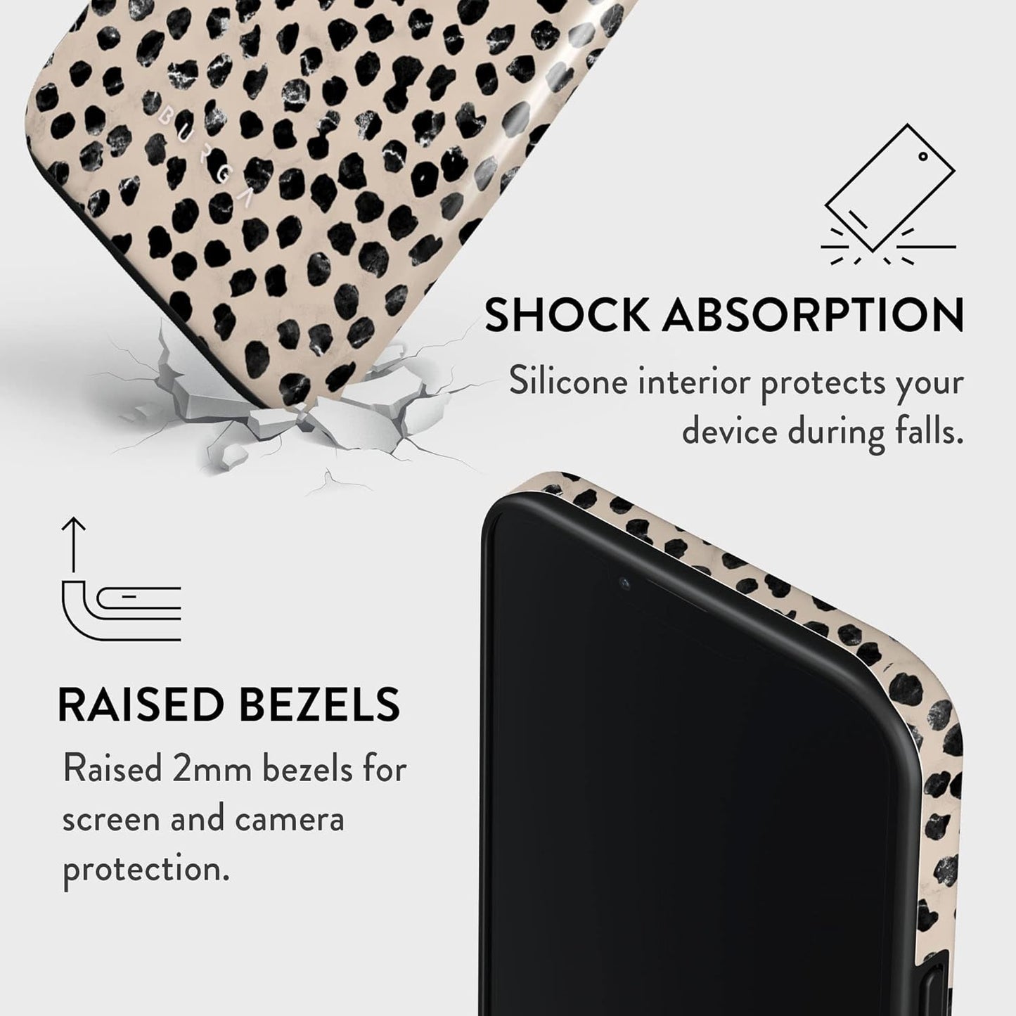Unisex Phone Case for iPhone 15 Pro – Dual-Layer Hybrid Design with Shock-Absorbing TPU & Durable Exterior, Scratch-Resistant Finish and Raised Bezel Edge for Screen Protection & Daily Use