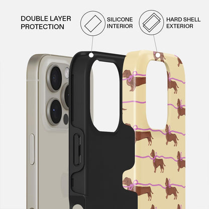 Unisex Phone Case for iPhone 15 Pro – Dual-Layer Hybrid Design with Shock-Absorbing TPU & Durable Exterior, Scratch-Resistant Finish and Raised Bezel Edge for Screen Protection & Daily Use