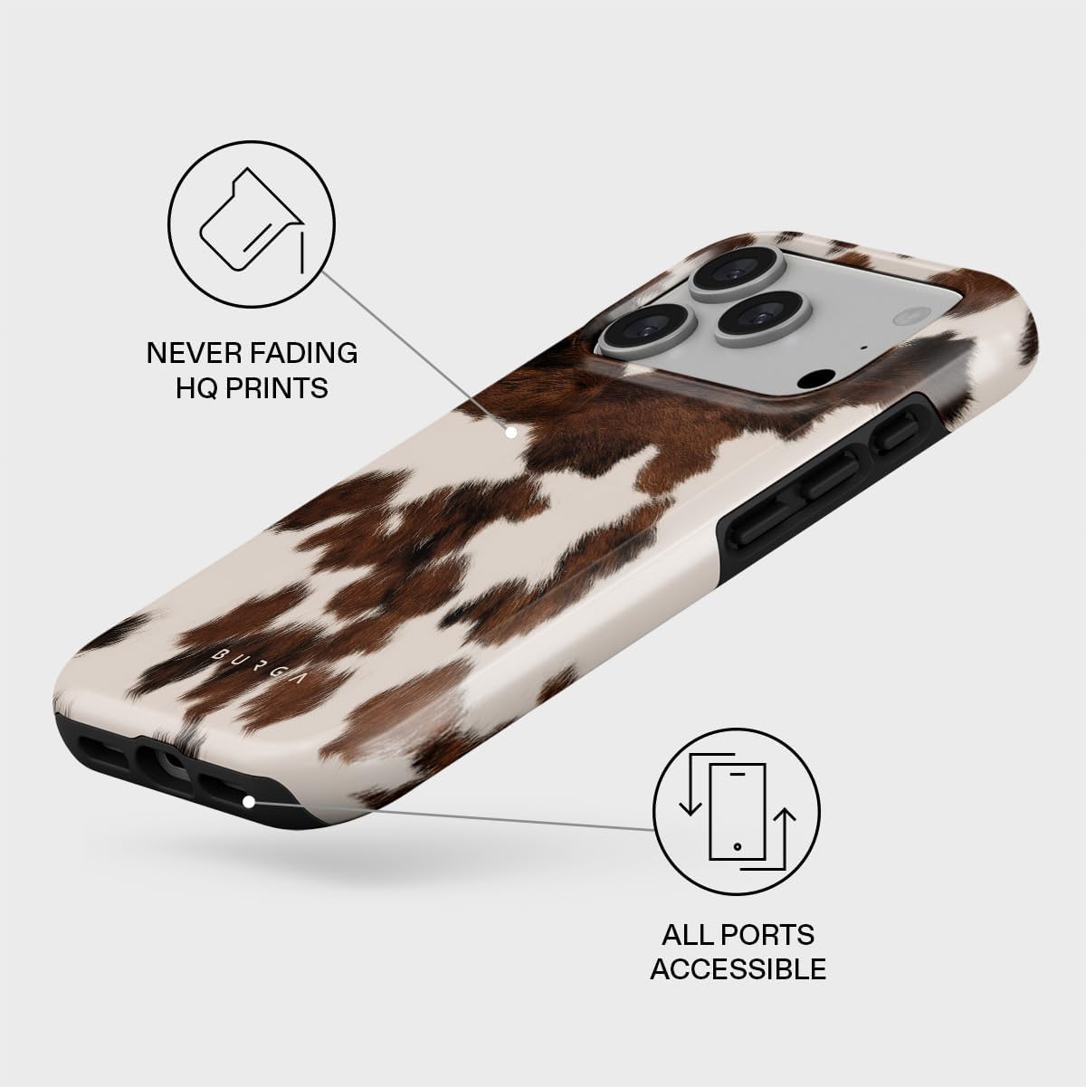 Unisex Phone Case for iPhone 15 Pro – Dual-Layer Hybrid Design with Shock-Absorbing TPU & Durable Exterior, Scratch-Resistant Finish and Raised Bezel Edge for Screen Protection & Daily Use