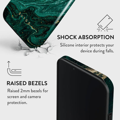 Unisex Phone Case for iPhone 15 Pro – Dual-Layer Hybrid Design with Shock-Absorbing TPU & Durable Exterior, Scratch-Resistant Finish and Raised Bezel Edge for Screen Protection & Daily Use