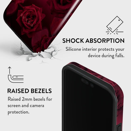 Unisex Phone Case for iPhone 15 Pro – Dual-Layer Hybrid Design with Shock-Absorbing TPU & Durable Exterior, Scratch-Resistant Finish and Raised Bezel Edge for Screen Protection & Daily Use