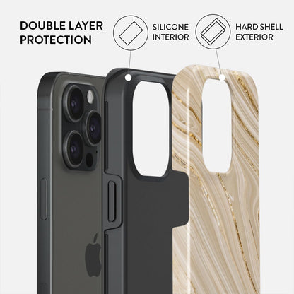 Unisex Phone Case for iPhone 15 Pro – Dual-Layer Hybrid Design with Shock-Absorbing TPU & Durable Exterior, Scratch-Resistant Finish and Raised Bezel Edge for Screen Protection & Daily Use