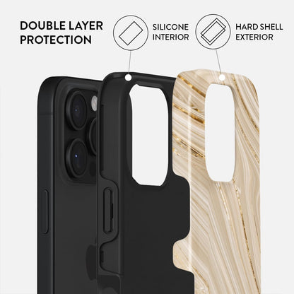 Unisex Phone Case for iPhone 15 Pro – Dual-Layer Hybrid Design with Shock-Absorbing TPU & Durable Exterior, Scratch-Resistant Finish and Raised Bezel Edge for Screen Protection & Daily Use