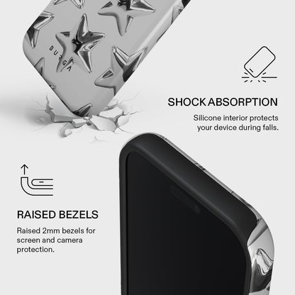 Unisex Phone Case for iPhone 15 Pro – Dual-Layer Hybrid Design with Shock-Absorbing TPU & Durable Exterior, Scratch-Resistant Finish and Raised Bezel Edge for Screen Protection & Daily Use