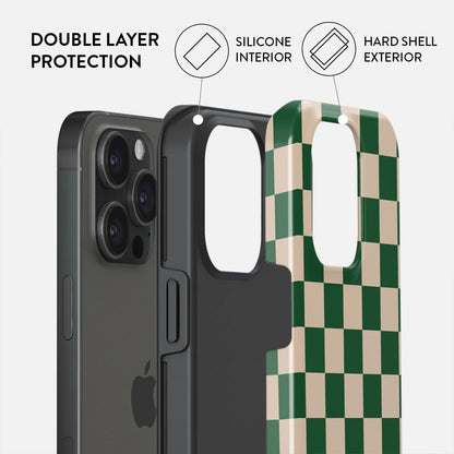 Unisex Phone Case for iPhone 15 Pro – Dual-Layer Hybrid Design with Shock-Absorbing TPU & Durable Exterior, Scratch-Resistant Finish and Raised Bezel Edge for Screen Protection & Daily Use