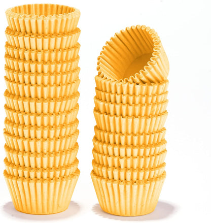 1 Inch Super Mini Baking Cups Muffin Paper Liners 1000 Pieces Cupcake Wrappers for Birthday/Wedding Parties Holiday, Yellow