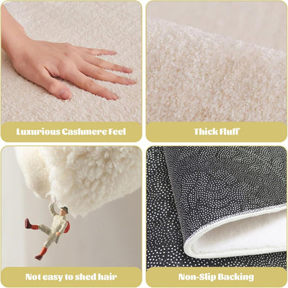 Lemon Bath Mat, 50x80cm Lemon Shaped Absorbent Bathroom Rug, Non Slip Shaggy Floor Mats for Kids Room Bathroom Decorations