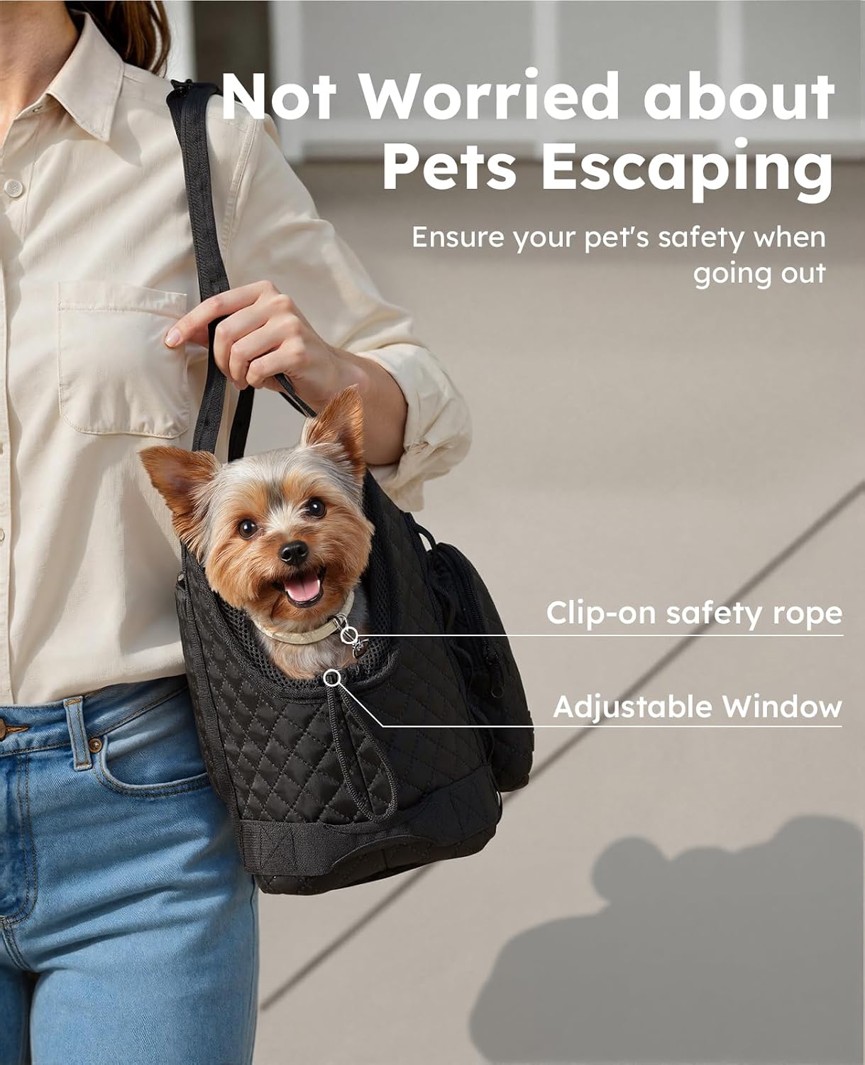 Dog Purse Carrier, Dog Carrier with Pockets for Small Dogs,XL,Khaki | Breathable,Foldable,Large Pocket,Built-in safety Rope,Machine washable,Under 13 Lbs
