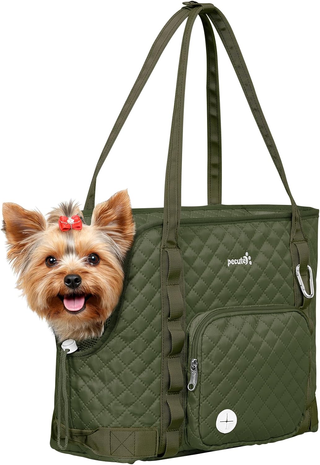 Dog Purse Carrier, Dog Carrier with Pockets for Small Dogs,XL,Khaki | Breathable,Foldable,Large Pocket,Built-in safety Rope,Machine washable,Under 13 Lbs