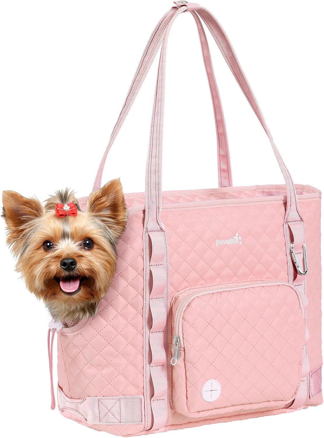 Dog Purse Carrier, Dog Carrier with Pockets for Small Dogs,XL,Khaki | Breathable,Foldable,Large Pocket,Built-in safety Rope,Machine washable,Under 13 Lbs