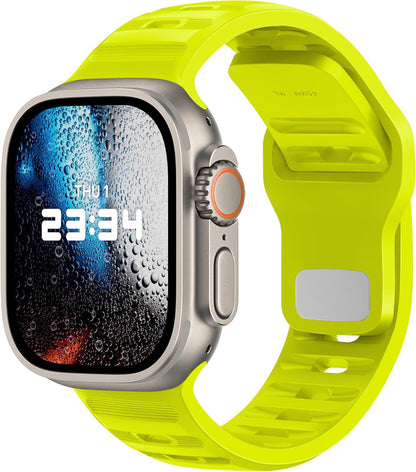 UC1 Band for Apple Watch Bands Women Men Se Ultra 2 40mm 44mm 46mm 42mm 45mm 41mm 38mm 49mm Series 11 10 9 8 7 6 5 4 3 iWatch Sport Strap Silicone Fluorescent Yellow