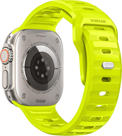UC1 Band for Apple Watch Bands Women Men Se Ultra 2 40mm 44mm 46mm 42mm 45mm 41mm 38mm 49mm Series 11 10 9 8 7 6 5 4 3 iWatch Sport Strap Silicone Fluorescent Yellow
