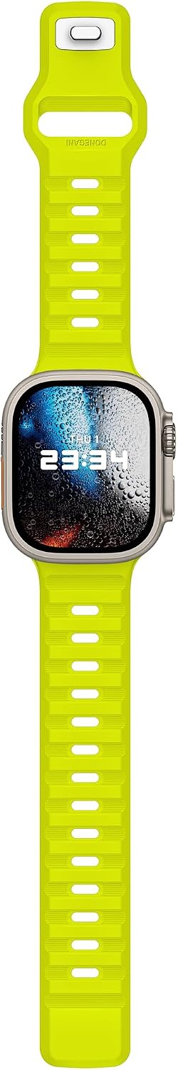 UC1 Band for Apple Watch Bands Women Men Se Ultra 2 40mm 44mm 46mm 42mm 45mm 41mm 38mm 49mm Series 11 10 9 8 7 6 5 4 3 iWatch Sport Strap Silicone Fluorescent Yellow