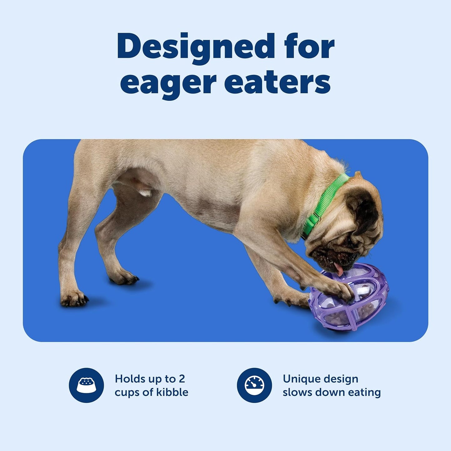 Busy Buddy Kibble Nibble Treat Dispensing Dog Toy, Small | Slow Feeder Holds up to 3.5 Cups of Food, Adjustable Prongs Customize Treat Flow, Top-Rack Dishwasher Safe, Dogs Under 20 Lb