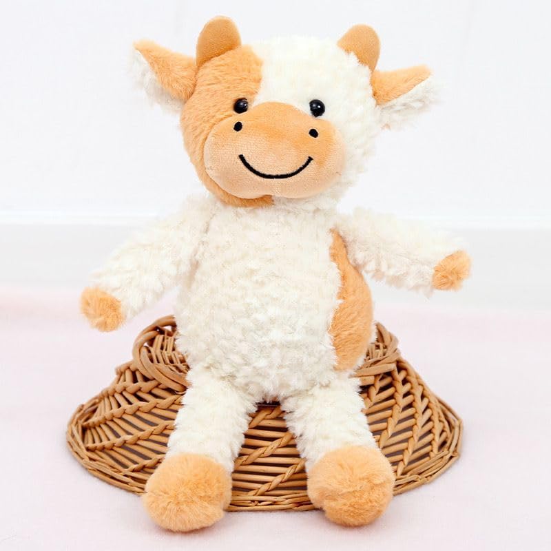 Cow Plush Doll Toy - 11.8 inch for Girls & Boys (Stand Cow Yellow)