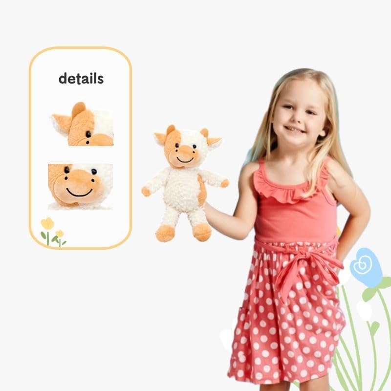 Cow Plush Doll Toy - 11.8 inch for Girls & Boys (Stand Cow Yellow)