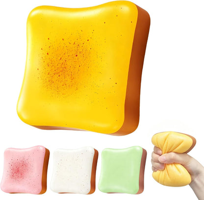 Bread Butter Squishy, Slow Rising Bread,Bread Squishy, Realistic Fidget Squishy Toy with Butter Scent for Stress Relief & Anxiety, Sensory Squeeze Toys for Adults (Yellow)