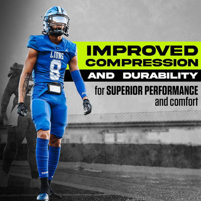 Football Leg Sleeves Calf Compression for Men, Athletic Shin Splint Support - One Pair