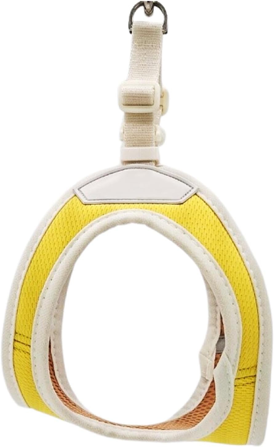 Pastel Basic Dog Harness – Adjustable Lightweight Mesh Pet Vest with D-Ring for Leash, Breathable & Comfortable, Fits Small/Medium Dogs XXS/XS/S, 5 Pastel Colors (Yellow, Small)