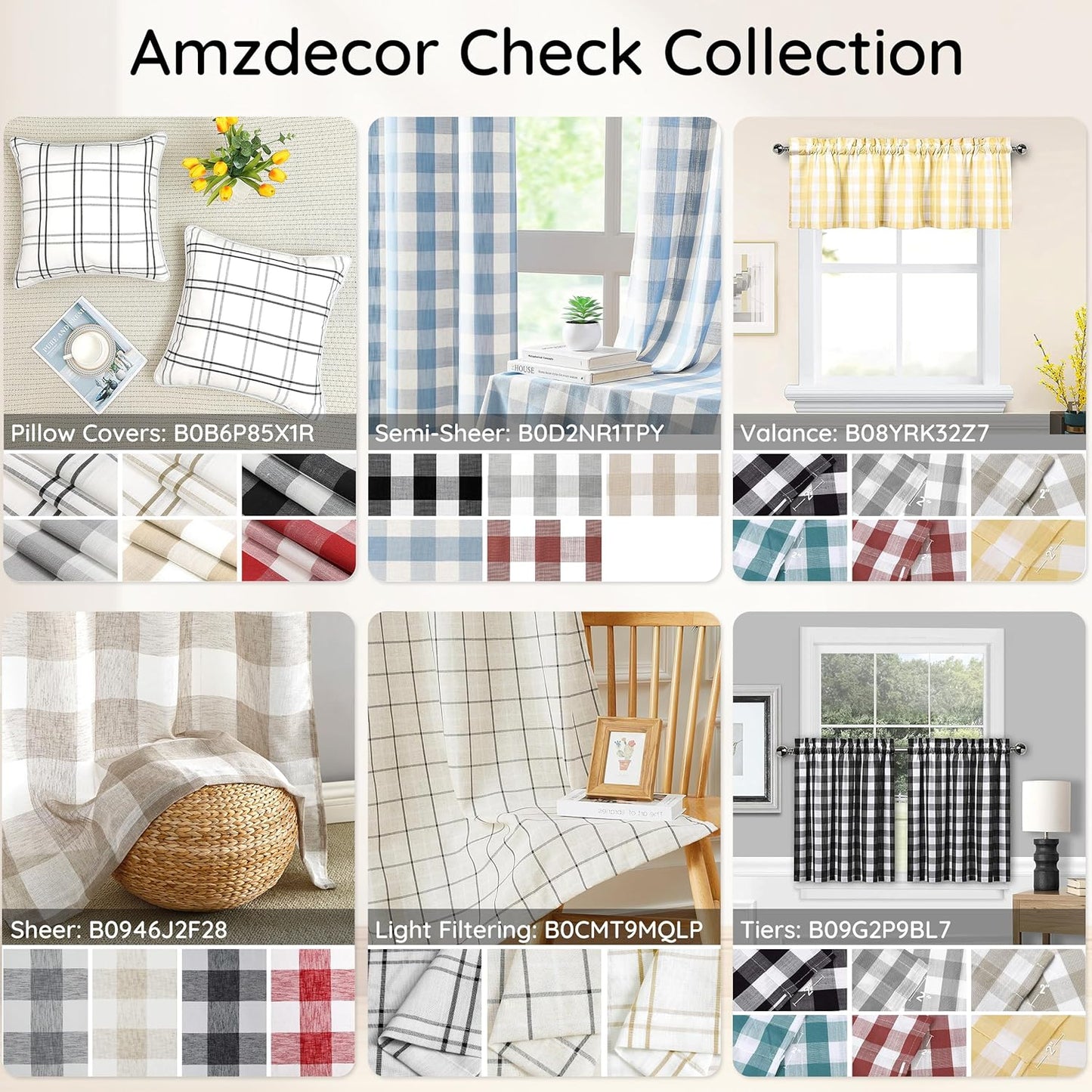 Buffalo Check Tier Curtains for Kitchen, Thick Yarn Dyed Buffalo Plaid Gingham Rod Pocket Farmhouse Cafe Bathroom Curtains, Short Kitchen Window Curtains,28" W x 24" L, Yellow/White, Set of 2